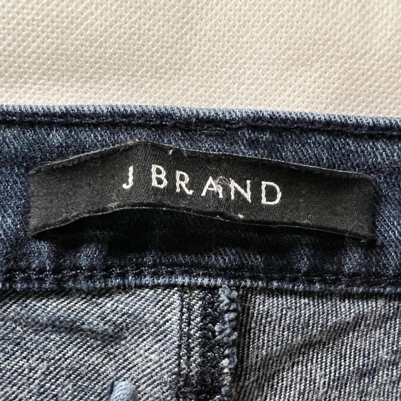 Womens jeans 25 dark blue Jo lo brand ruby crop flare hem flourish high rise - Picture 13 of 14